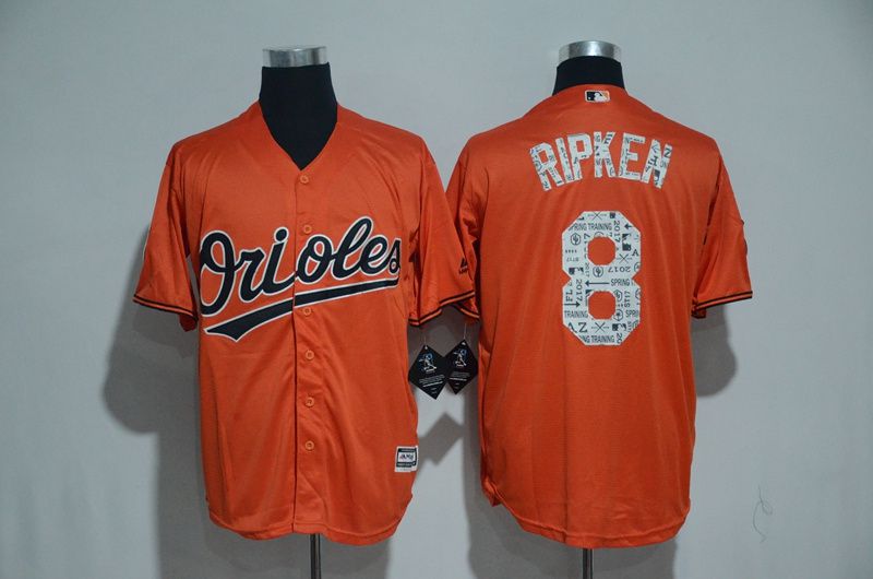 Men Baltimore Orioles #8 Cal Ripken Orange 2017 Spring Training MLB Jerseys->baltimore orioles->MLB Jersey